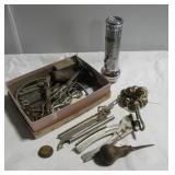 Various vintage bottle openers, bells, Various vintage bottle openers, bells,