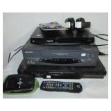 JVC DVD, Daewoo VHS, Philips blue ray player, JVC DVD, Daewoo VHS, Philips blue ray player,