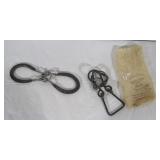 Set of (2) Diamond decorative horseshoes.