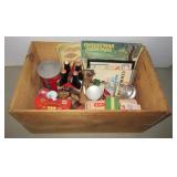 A & P Matches crate filled with various A & P A & P Matches crate filled with various A & P