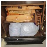 (7) Home décor wood wall shelves and large group (7) Home décor wood wall shelves and large group