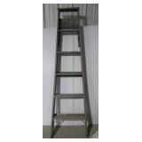 6 Ft. wood step ladder. 6 Ft. wood step ladder.