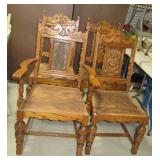 (4) Matching ornate wood chairs. Note: Missing