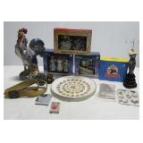 (3) Westland gift ware sets, ceramic rooster, (3) Westland gift ware sets, ceramic rooster,