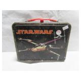 Vintage metal Star Wars lunch box with thermos. Vintage metal Star Wars lunch box with thermos.