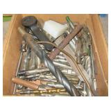 Large group of various size drill bits & Large group of various size drill bits &