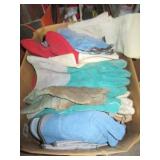 Large box of work gloves in various styles Large box of work gloves in various styles