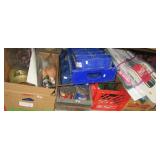 Large group of items including various hardware,