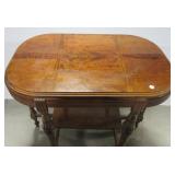 Vintage wood table. Measures 30" h x 32" w x Vintage wood table. Measures 30" h x 32" w x