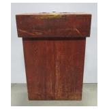 Wood clothes hamper. Measures 28.5" h x 38.5" w x