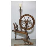 Vintage wood spinning wheel. Vintage wood spinning wheel.
