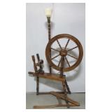 Vintage wood spinning wheel.