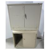 (2) Metal storage cabinets. Including Cole,