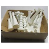 (13) Milk glass vases. (13) Milk glass vases.