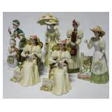 (6) Avon ceramic figurines. Largest measures 10".