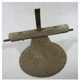 Cast iron dinner bell. Measures 18" across. Note: