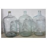 (3) Glass 5 gallon jugs.