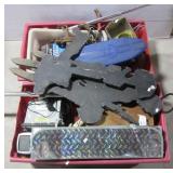 Wood yard décor, chain binder, skateboard, jumper Wood yard décor, chain binder, skateboard, jumper