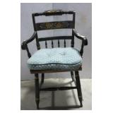 Vintage hand painted wood chair. Vintage hand painted wood chair.