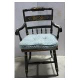 Vintage hand painted wood chair.