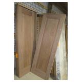 Matching pair of heavy walnut interior doors with