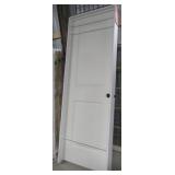 Two panel interior door with jamb. Measures 81.5" Two panel interior door with jamb. Measures 81.5"