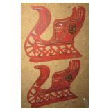 Pair of metal cut out sleigh pieces. Measures 27" Pair of metal cut out sleigh pieces. Measures 27"