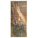 (2) Fishing nets, smelt net, & (3) Fishing poles (2) Fishing nets, smelt net, & (3) Fishing poles