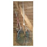 (2) Fishing nets, smelt net, & (3) Fishing poles