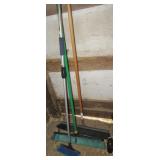 (2) Push brooms & car wash brush with hose