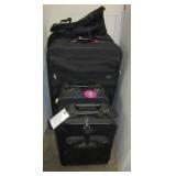 Three piece Samsonite luggage set, garment bag