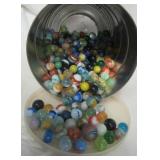 Collection of marbles including shooters, etc. Collection of marbles including shooters, etc.
