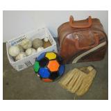 Sport equipment including soccer ball, (7)