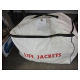 Bag of life jackets. Bag of life jackets.