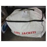 Bag of life jackets.