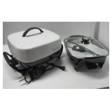 (2) Electric frying pans with lids and cords