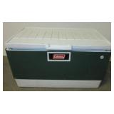 Coleman cooler. Measures 22" long.