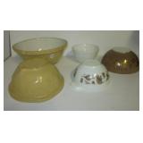 Set of two green made in England ceramic mixing Set of two green made in England ceramic mixing