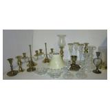 Large variety of candle stick holders including