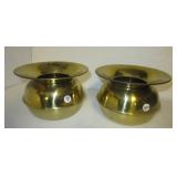 (2) Brass spittoons. Measures 5.5" tall x 8"