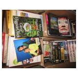 (3) Boxes of books and VHS tapes including Mary (3) Boxes of books and VHS tapes including Mary