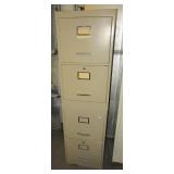 (2) Metal two drawer file cabinets. Measure 27.5" (2) Metal two drawer file cabinets. Measure 27.5"