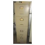 (2) Metal two drawer file cabinets. Measure 27.5"