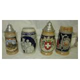 (3) Beer steins (Two marked Western Germany. One