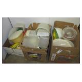 (3) Boxes of kitchen storage containers including