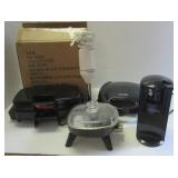 Kitchen appliances including Panini maker, (2)