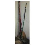 Push Broom, house broom, pry bars, leaf rake, Push Broom, house broom, pry bars, leaf rake,