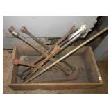 Johnson Suttons Bay wood crate with (4) tire Johnson Suttons Bay wood crate with (4) tire