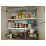 Contents of cupboard including used garage items, Contents of cupboard including used garage items,