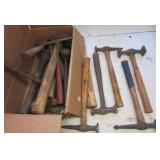 (17) Various style machinist hammers. (17) Various style machinist hammers.